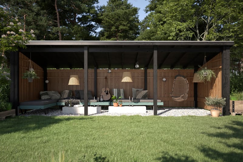 PLUS Nordic Multi Hagehus 14 m² - 3 Moduler Åpen - Grå - Hage - Uterom & feriehus - Hytter