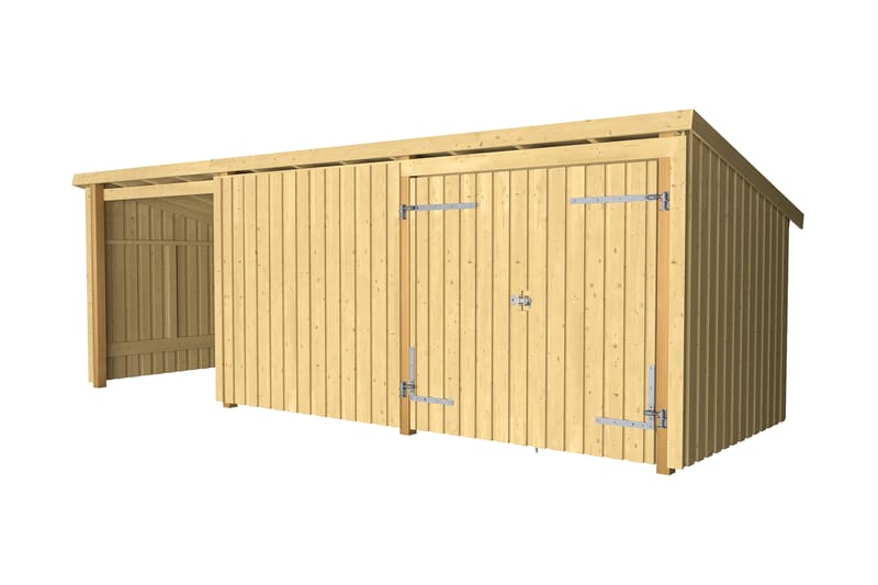 PLUS Nordic Multi Hagehus 14 m² - 3 Moduler med Dobbeldør - Grå - Hage - Uterom & feriehus - Hytter