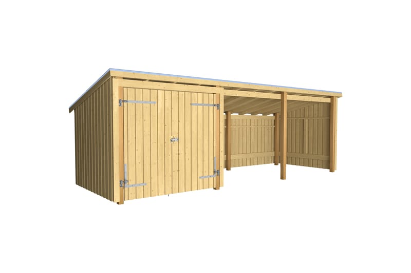 PLUS Nordic Multi Hagehus 14 m² - 3 Moduler med Dobbeldør - Grå - Hage - Uterom & feriehus - Hytter