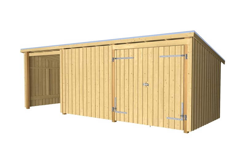 PLUS Nordic Multi Hagehus 14 m² - 3 Moduler med Dobbeldør - Grå - Hage - Uterom & feriehus - Hytter