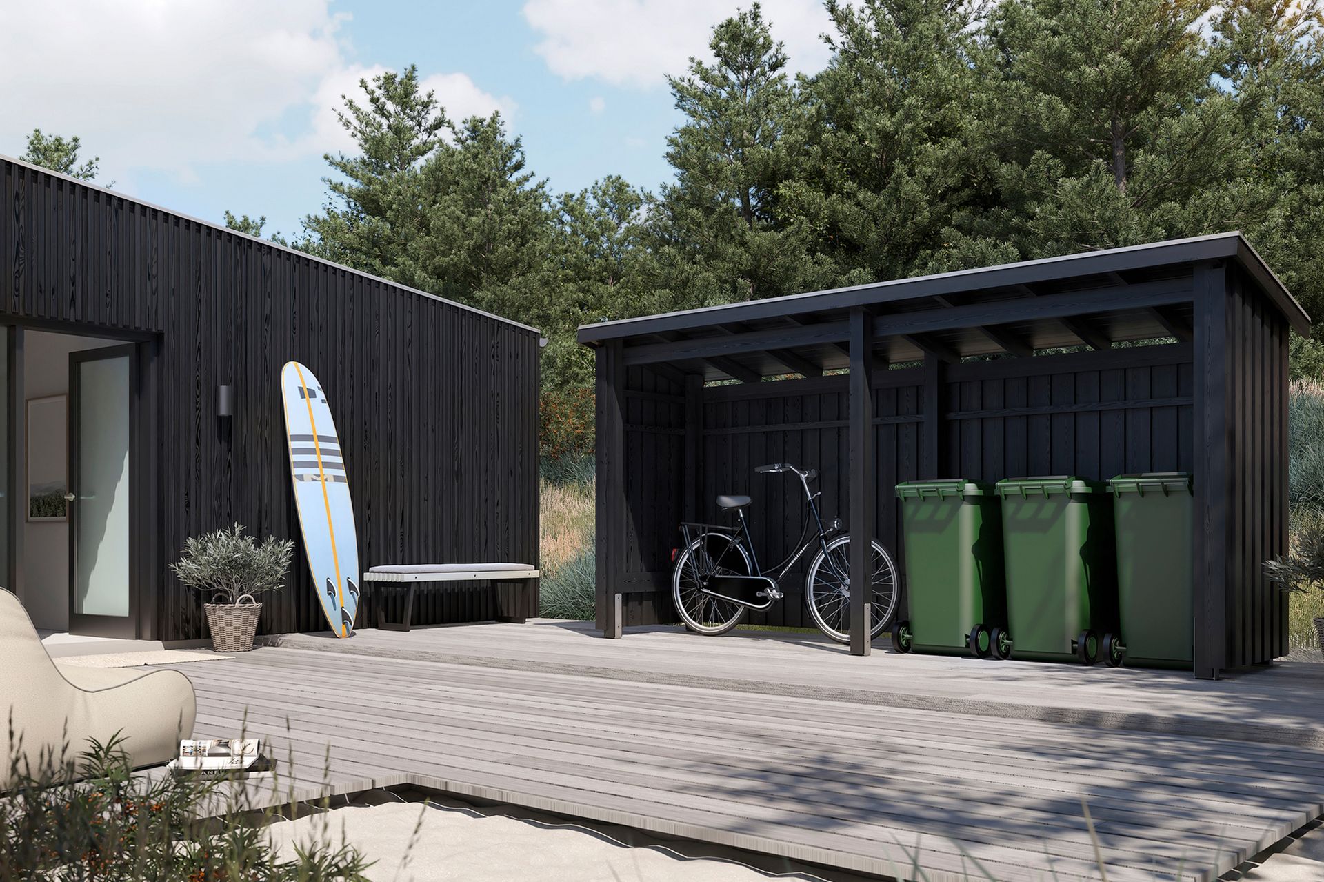 PLUS Nordic Multi Hagehus 4,7 m² -2 Moduler Åpen - Grå - Hage - Uterom & feriehus - Hytter