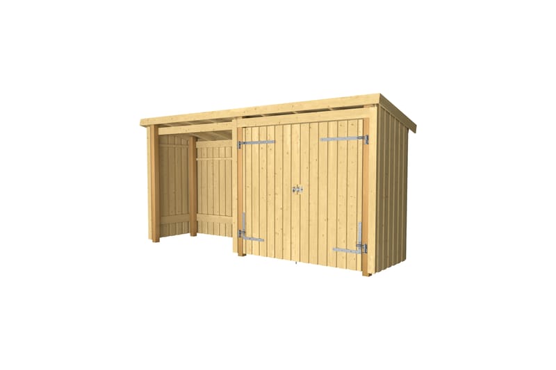 PLUS Nordic Multi Hagehus 4,7 m² - 2 Moduler med Dobbeldør - Grå - Hage - Uterom & feriehus - Hytter