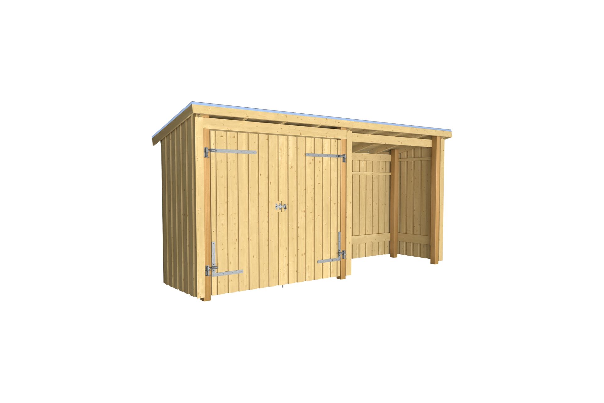PLUS Nordic Multi Hagehus 4,7 m² - 2 Moduler med Dobbeldør - Grå - Hage - Uterom & feriehus - Hytter