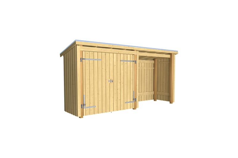 PLUS Nordic Multi Hagehus 4,7 m² - 2 Moduler med Dobbeldør - Grå - Hage - Uterom & feriehus - Hytter