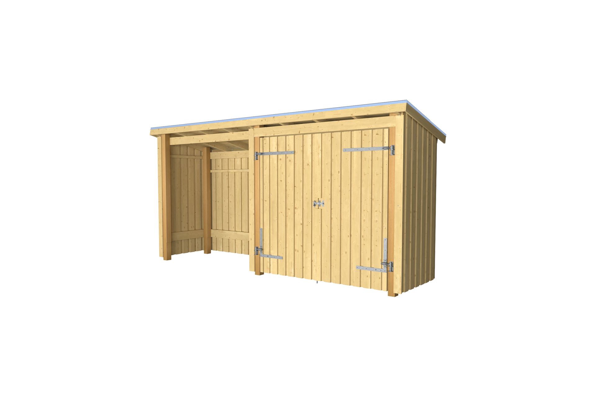 PLUS Nordic Multi Hagehus 4,7 m² - 2 Moduler med Dobbeldør - Grå - Hage - Uterom & feriehus - Hytter