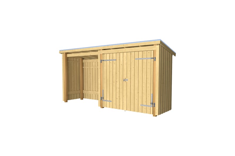 PLUS Nordic Multi Hagehus 4,7 m² - 2 Moduler med Dobbeldør - Grå - Hage - Uterom & feriehus - Hytter
