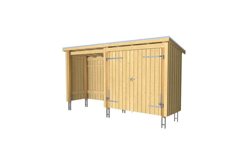 PLUS Nordic Multi Hagehus 4,7 m² - 2 Moduler med Dobbeldør - Grå - Hage - Uterom & feriehus - Hytter