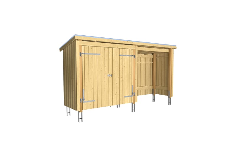 PLUS Nordic Multi Hagehus 4,7 m² - 2 Moduler med Dobbeldør - Grå - Hage - Uterom & feriehus - Hytter