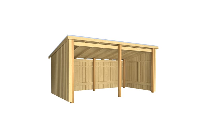 PLUS Nordic Multi Hagehus 9,5 m² - 2 Moduler Åpen - Grå - Hage - Uterom & feriehus - Hytter
