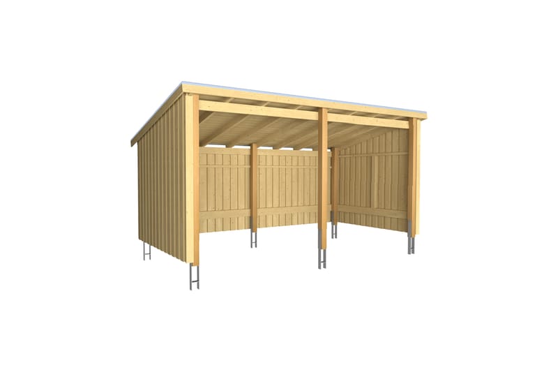 PLUS Nordic Multi Hagehus 9,5 m² -2 Moduler Åpen - Grå - Hage - Uterom & feriehus - Hytter