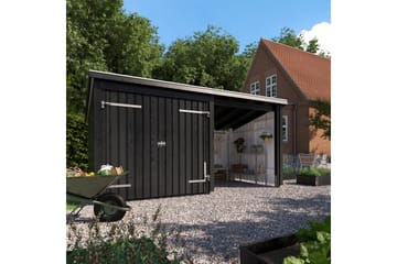 PLUS Nordic Multi Hagehus 9,5 m² - 2 Moduler med Dobbeldør - Grå - Hage - Uterom & feriehus - Hytter