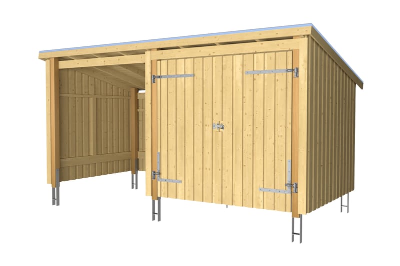 PLUS Nordic Multi Hagehus 9,5 m² - 2 Moduler med Dobbeldør - Grå - Hage - Uterom & feriehus - Hytter