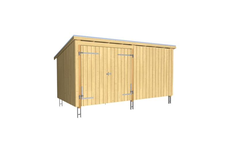 PLUS Nordic Multi Hagehus 9,5 m² - 2 Moduler med Dobbeldør - Grå - Hage - Uterom & feriehus - Hytter