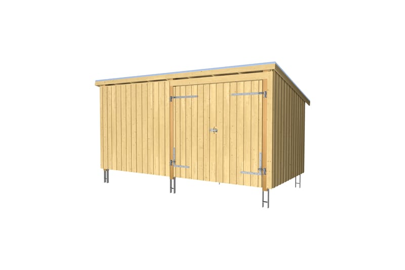 PLUS Nordic Multi Hagehus 9,5 m² - 2 Moduler med Dobbeldør - Grå - Hage - Uterom & feriehus - Hytter