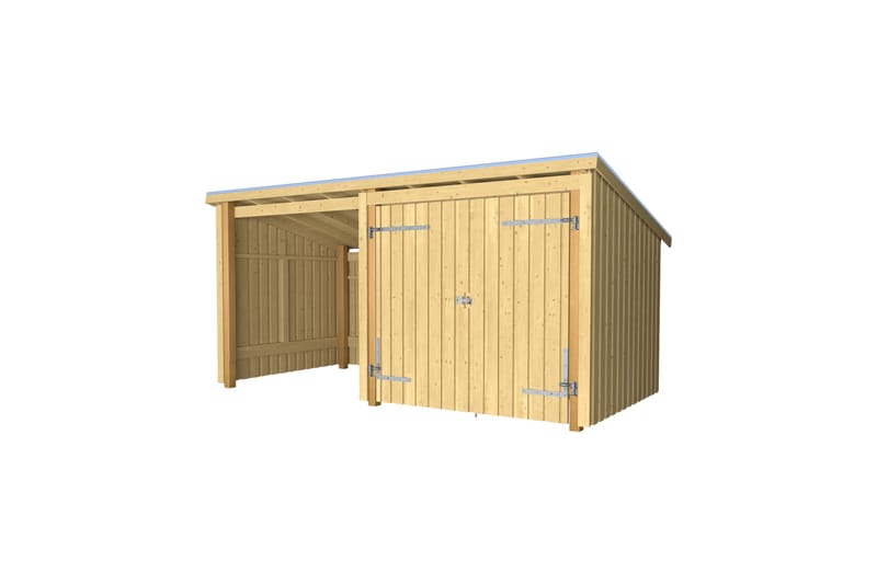 PLUS Nordic Multi Hagehus 9,5 m² - 2 Moduler med Dobbeldør - Grå - Hage - Uterom & feriehus - Hytter