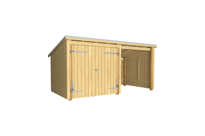 PLUS Nordic Multi Hagehus 9,5 m² - 2 Moduler med Dobbeldør - Grå - Hage - Uterom & feriehus - Hytter
