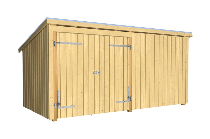 PLUS Nordic Multi Hagehus 9,5 m² - 2 Moduler med Dobbeldør - Grå - Hage - Uterom & feriehus - Hytter