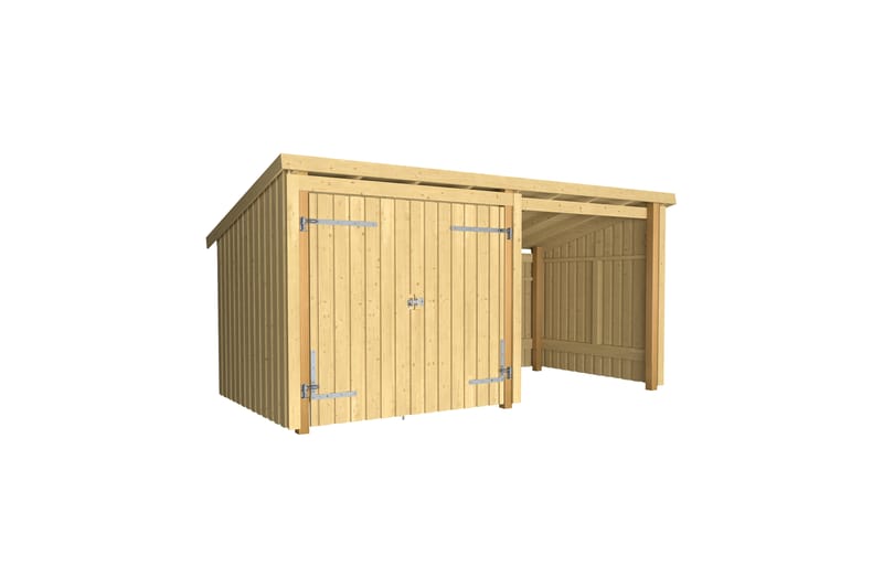 PLUS Nordic Multi Hagehus 9,5 m² - 2 Moduler med Dobbeldør - Grå - Hage - Uterom & feriehus - Hytter