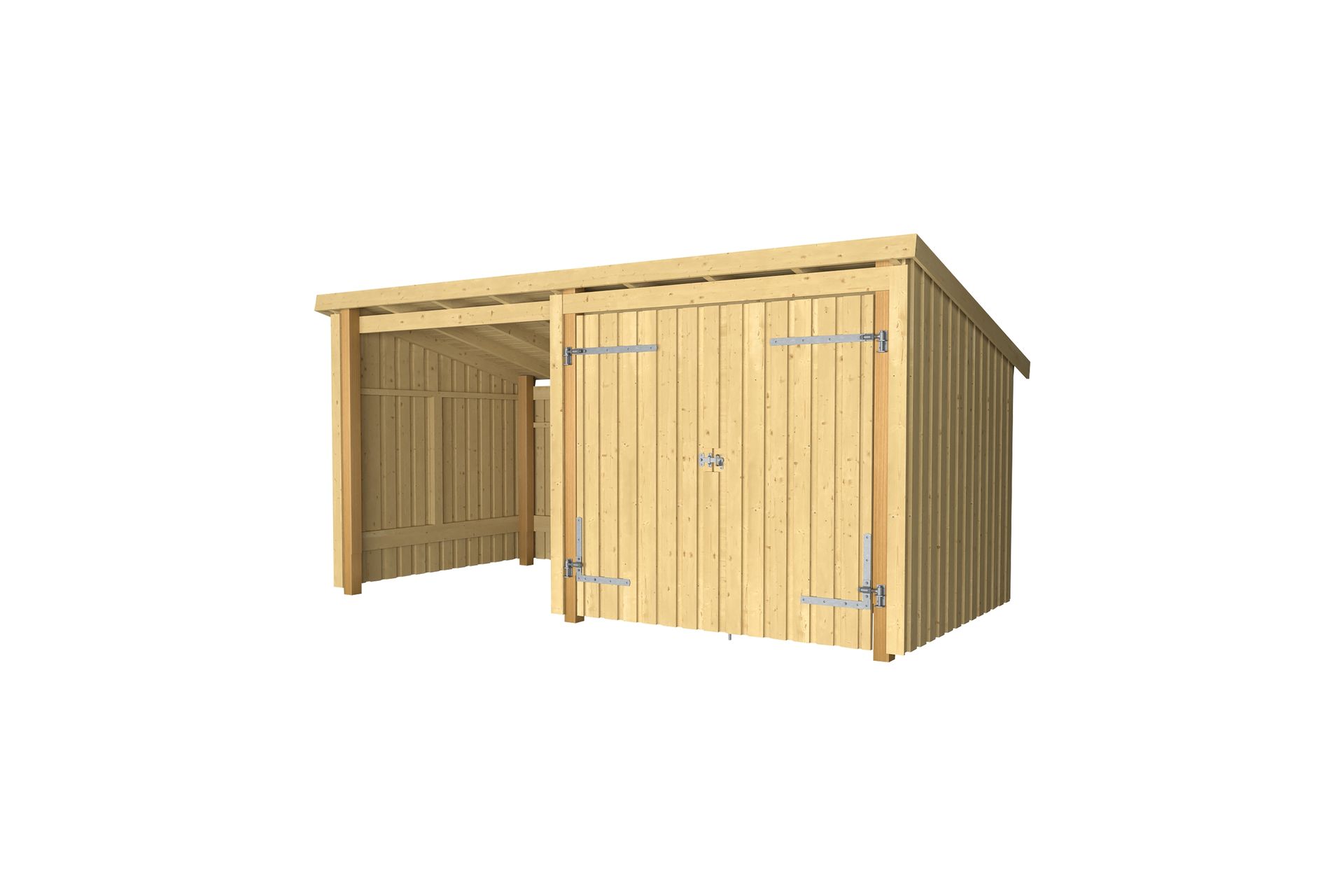 PLUS Nordic Multi Hagehus 9,5 m² - 2 Moduler med Dobbeldør - Grå - Hage - Uterom & feriehus - Hytter