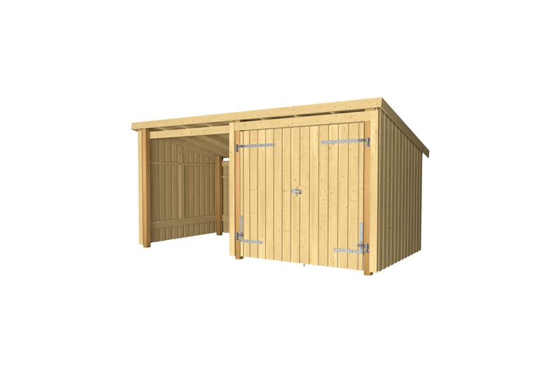 PLUS Nordic Multi Hagehus 9,5 m² - 2 Moduler med Dobbeldør - Grå - Hage - Uterom & feriehus - Hytter