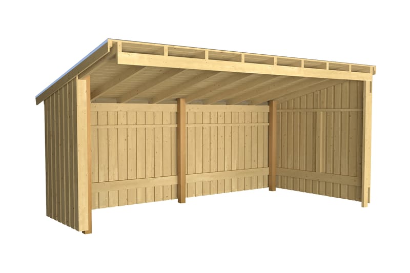 PLUS Nordic Multi Hagehus Veggmodell 9,5 m² - Halvstengt - Grå - Hage - Uterom & feriehus - Hytter