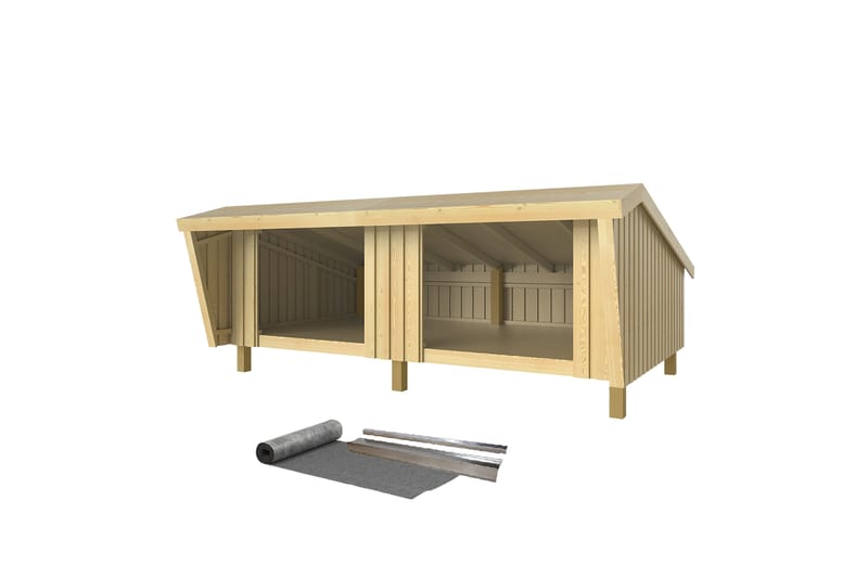 PLUS Shelter Dobbel inkl. Takpapp og Aluminiumslister Ubehan - Grå - Hage - Uterom & feriehus - Hytter