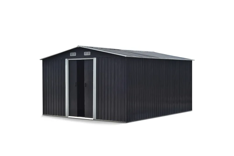 Bod og redskapsbod 12,5 m² | Dobbel skyvedør | Base inkludert - Hage - Uterom & feriehus - Lagringshus & boder - Verktøybod