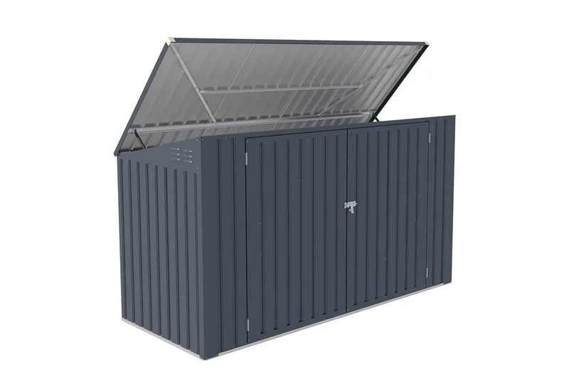 Fornorth Søppelskjul 237x101x131 cm, Mørkegrå