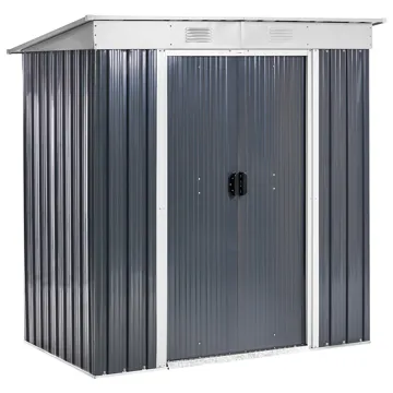 Hagebod Acilia 110x174 cm - Grå/hvit - Hage - Uterom & feriehus - Lagringshus & boder - Redskapsboder