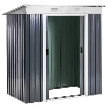 Hagebod Acilia 110x174 cm - Grå/hvit - Hage - Uterom & feriehus - Lagringshus & boder - Redskapsboder