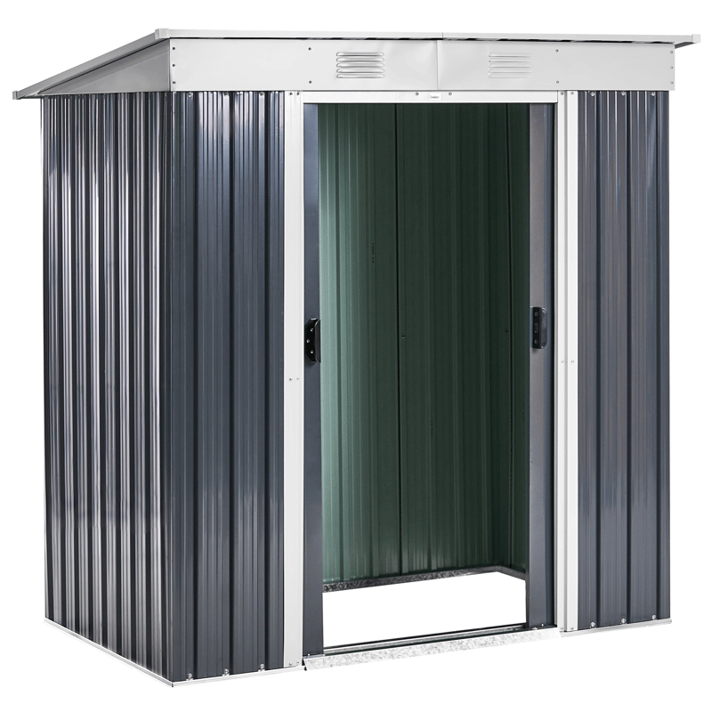 Hagebod Acilia 110x174 cm - Grå/hvit - Hage - Uterom & feriehus - Lagringshus & boder - Redskapsboder