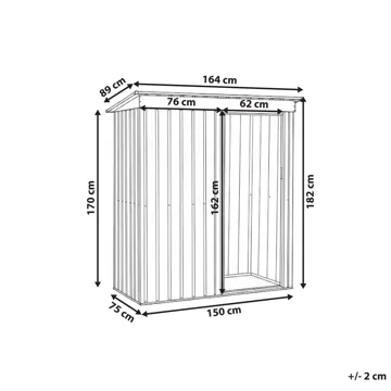 Hagebod Aisone 89x150 cm - Grå/hvit - Hage - Uterom & feriehus - Lagringshus & boder - Verktøybod