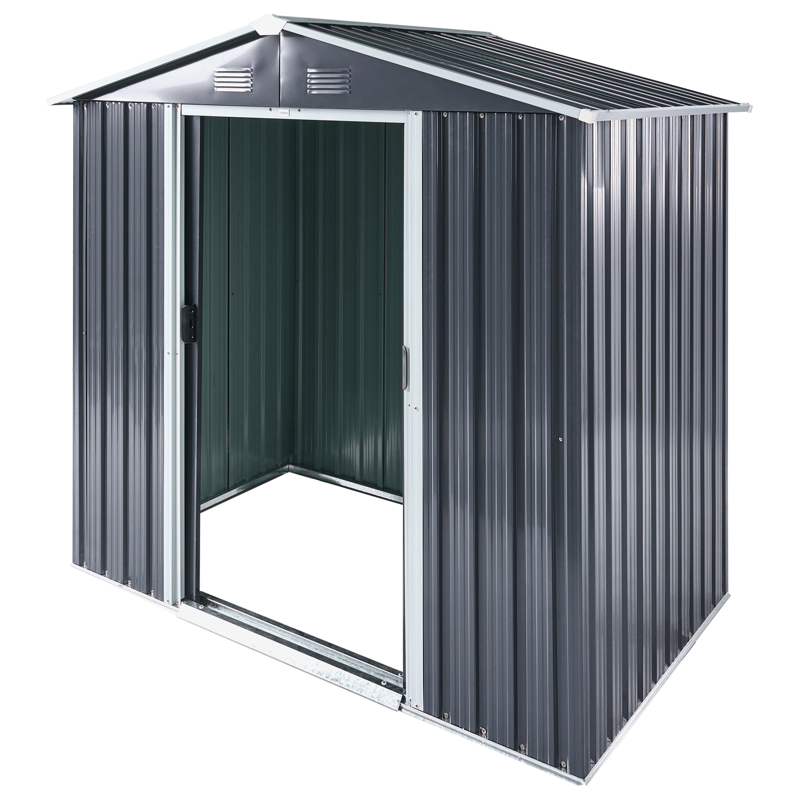 Hagebod Cirella 118x194 cm - Grå/hvit - Hage - Uterom & feriehus - Lagringshus & boder - Verktøybod