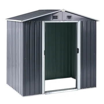 Hagebod Cirella 118x194 cm - Grå/hvit - Hage - Uterom & feriehus - Lagringshus & boder - Verktøybod