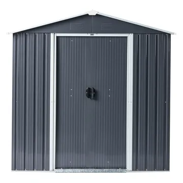 Hagebod Cirella 118x194 cm - Grå/hvit - Hage - Uterom & feriehus - Lagringshus & boder - Verktøybod
