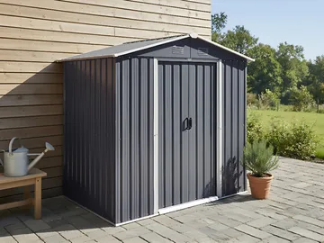 Hagebod Cirella 118x194 cm - Grå/hvit - Hage - Uterom & feriehus - Lagringshus & boder - Verktøybod