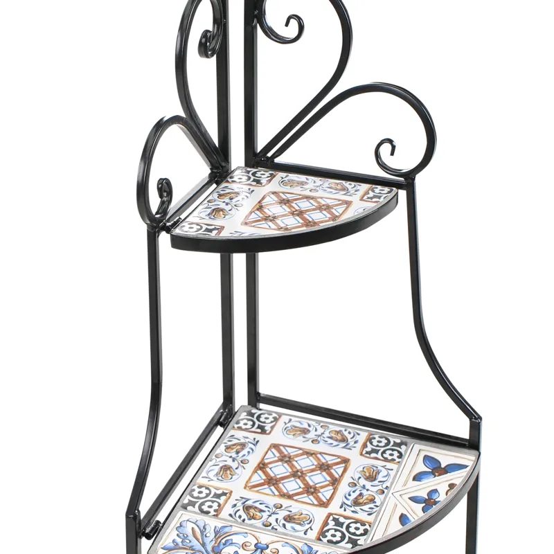 Hylle utendørs Favara 43 cm - Svart/flerfarget - Hage - Uterom & feriehus - Lagringshus & boder - Redskapsboder