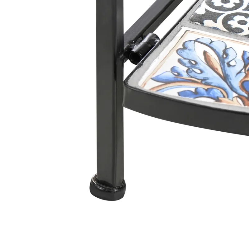 Hylle utendørs Favara 43 cm - Svart/flerfarget - Hage - Uterom & feriehus - Lagringshus & boder - Redskapsboder