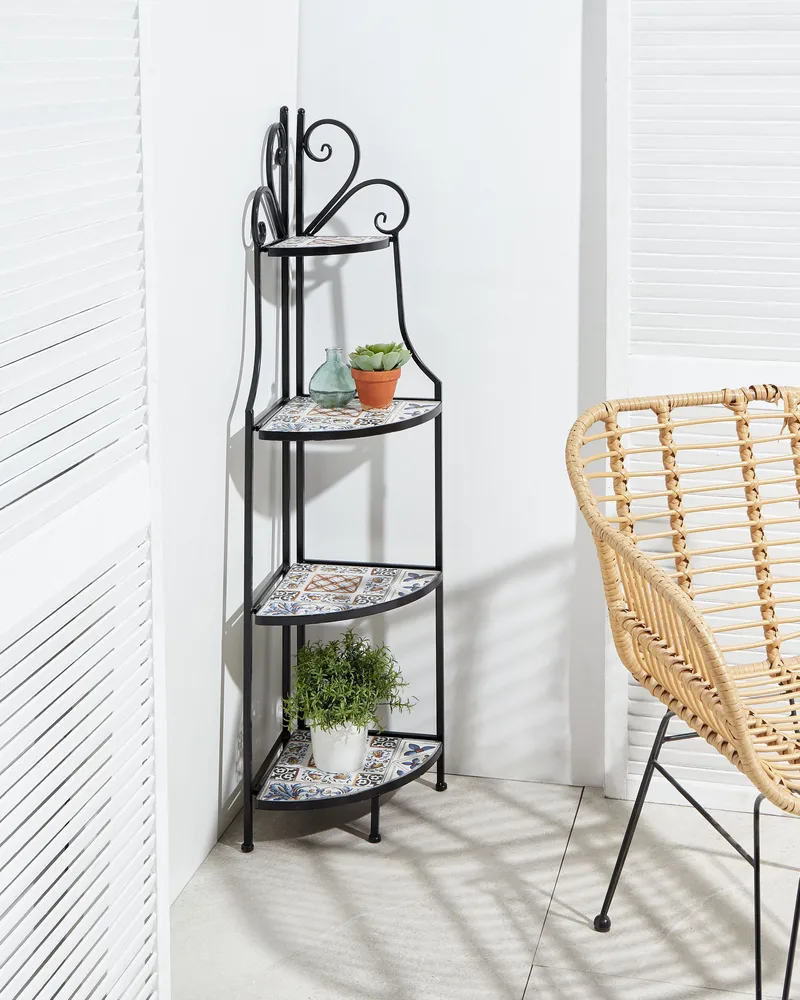 Hylle utendørs Favara 43 cm - Svart/flerfarget - Hage - Uterom & feriehus - Lagringshus & boder - Redskapsboder