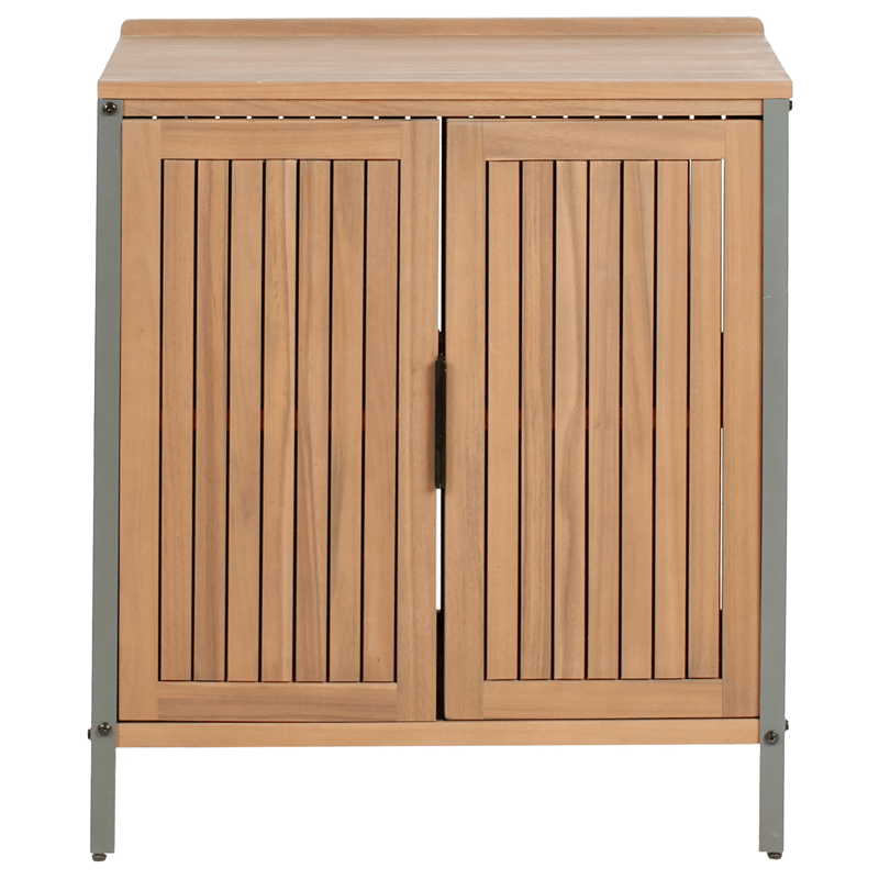 Kjøkkenskap for utendørsbruk Ivrea akasietre - Brun/Grå - Hage - Griller - Utekjøkken - Komplette utekjøkken