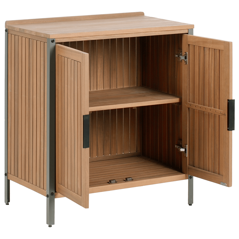 Kjøkkenskap for utendørsbruk Ivrea akasietre - Brun/Grå - Hage - Griller - Utekjøkken - Komplette utekjøkken