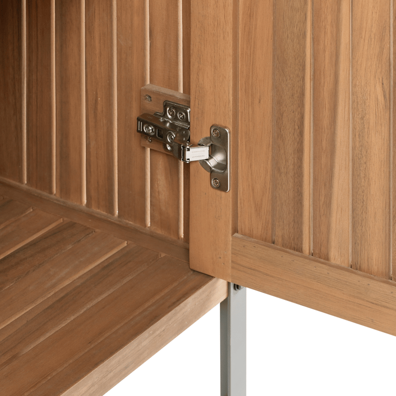 Kjøkkenskap for utendørsbruk Ivrea akasietre - Brun/Grå - Hage - Griller - Utekjøkken - Komplette utekjøkken