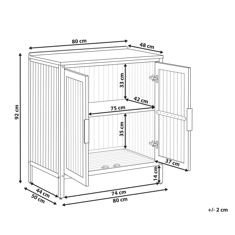 Kjøkkenskap for utendørsbruk Ivrea akasietre - Brun/Grå - Hage - Griller - Utekjøkken - Komplette utekjøkken