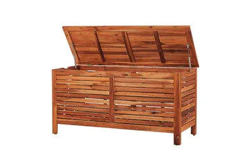 Låda Beliani Riviera Ljus trä Dark wood - Hagemøbler - Puteoppbevaring & møbelbeskyttelse - Putebokser & Putekasser