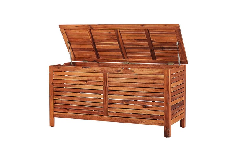Låda Beliani Riviera Ljus trä Dark wood - Hagemøbler - Puteoppbevaring & møbelbeskyttelse - Putebokser & Putekasser