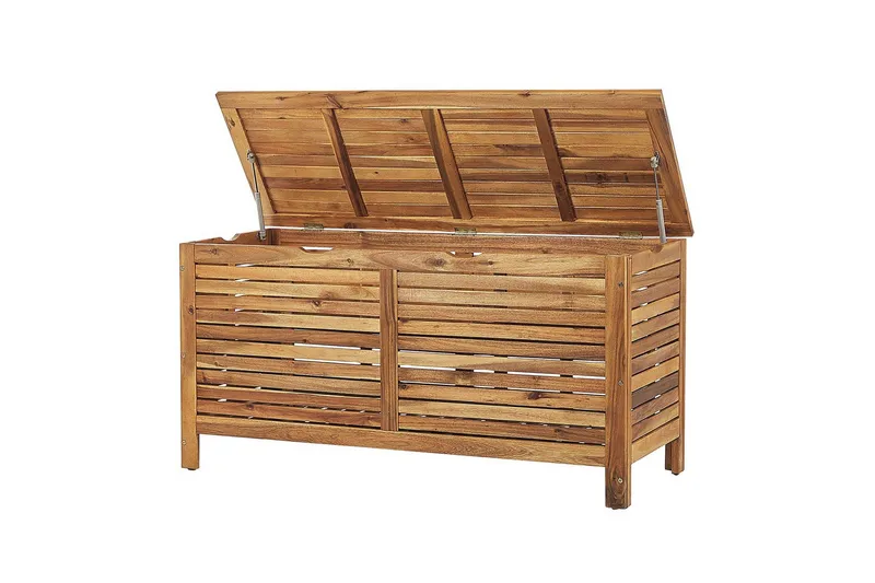 Låda Beliani Riviera Ljus trä Light wood - Hagemøbler - Puteoppbevaring & møbelbeskyttelse - Putebokser & Putekasser
