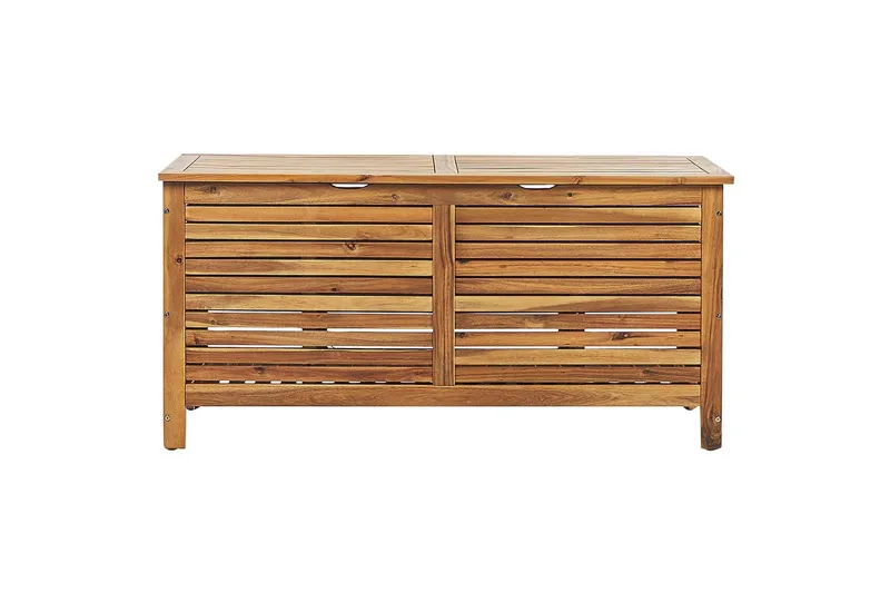 Låda Beliani Riviera Ljus trä Light wood - Hagemøbler - Puteoppbevaring & møbelbeskyttelse - Putebokser & Putekasser