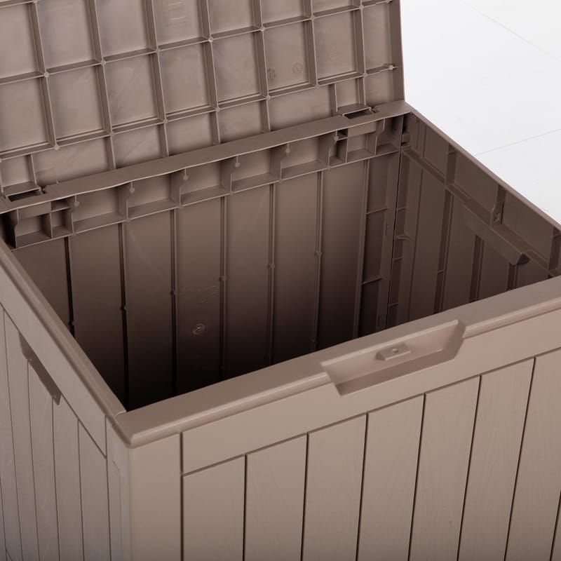 Oppbevaringsboks HOME4YOU Portola 56x43x53 cm/118 L, beige plast - Beige - Hage - Uterom & feriehus - Lagringshus & boder - Redskapsboder