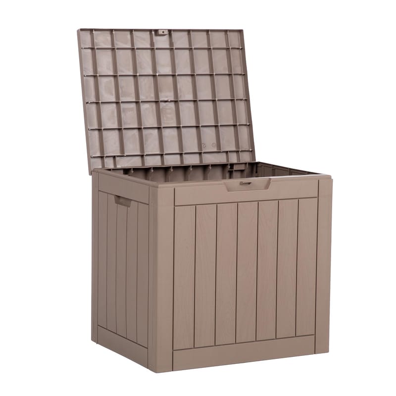 Oppbevaringsboks HOME4YOU Portola 56x43x53 cm/118 L, beige plast - Beige - Hage - Uterom & feriehus - Lagringshus & boder - Redskapsboder