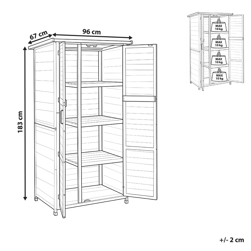 Redskapsbod Arsego 67x96 cm - Brun - Hage - Uterom & feriehus - Lagringshus & boder - Redskapsboder